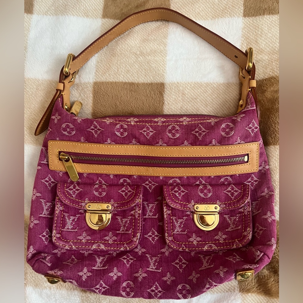 Authentic Louis Vuitton pink denim hobo bag-rare-beautiful condition!